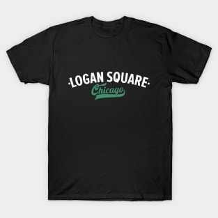 Logan Square Chicago Minimal Logo Design - Chicago Neighborhood Series T-Shirt